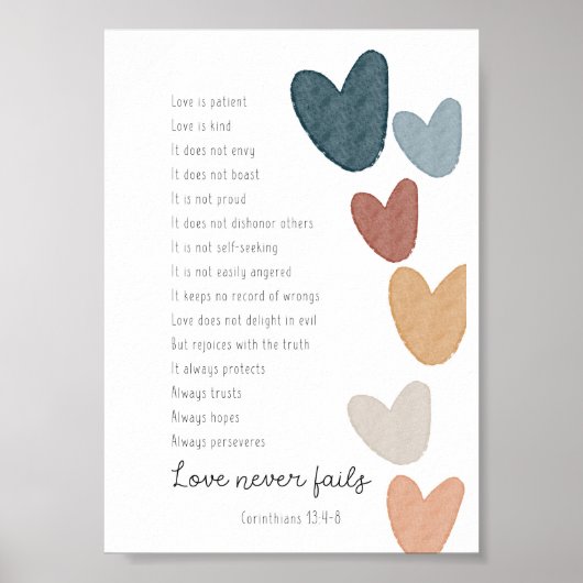 1 Korintiërs 13 Liefde poster (Voorkant)