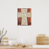 1 Korintiërs 13 Liefdeshoofdstuk Kruis Rustiek Hou Poster (Keuken)