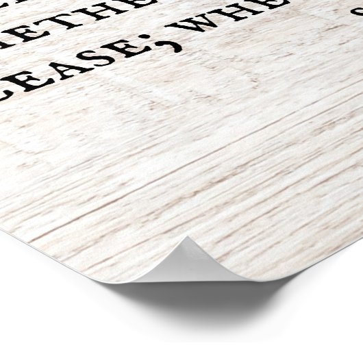 1 Korintiërs 13 Rustieke Koning James Bijbel Verse Poster (Hoek)