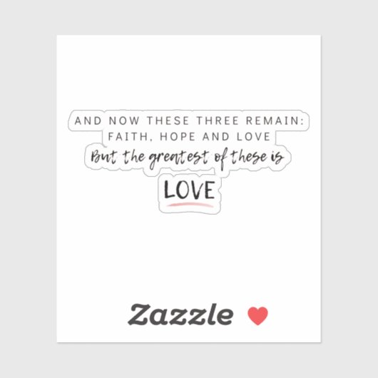 1 Korintiërs 13 Sticker (Vel)