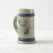 1 Korintiërs 15:58 Inspirerend vers Bloemen Bierpul (Voorkant links)