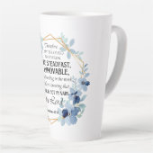 1 Korintiërs 15:58 Inspirerend vers Bloemen Latte Mok (Rechterhoek)