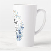 1 Korintiërs 15:58 Inspirerend vers Bloemen Latte Mok (Rechts)