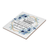 1 Korintiërs 15:58 Inspirerend vers Bloemen Tegeltje (Zijkant)