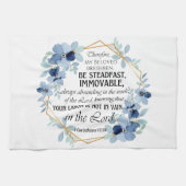 1 Korintiërs 15:58 Inspirerend vers Bloemen Theedoek (Horizontaal)