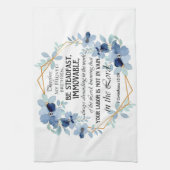 1 Korintiërs 15:58 Inspirerend vers Bloemen Theedoek (Verticaal)