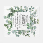 1 Korintiërs 15:58 Inspirerend verzen Eucalyptus Fleece Deken (Voorkant (Horizontaal))