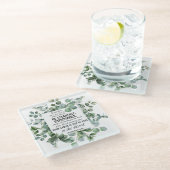 1 Korintiërs 15:58 Inspirerend verzen Eucalyptus Glazen Onderzetter (Schuin)