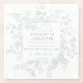 1 Korintiërs 15:58 Inspirerend verzen Eucalyptus Glazen Onderzetter (Achterkant)