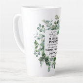 1 Korintiërs 15:58 Inspirerend verzen Eucalyptus Latte Mok (Linkerhoek)