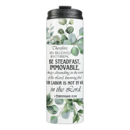 1 Korintiërs 15:58 Inspirerend verzen Eucalyptus Thermosbeker