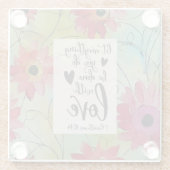 1 Korintiërs 16 14 Alles in de liefde Bijbelvers Glazen Onderzetter (Achterkant)