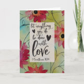 1 Korintiërs 16 14 Alles in Liefde Bijbelvers Kaart (Voorkant)