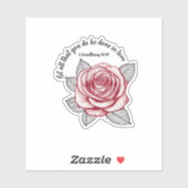 1 Korintiërs 16:14 Bijbelvers Roos waterdicht Sticker (Vel)