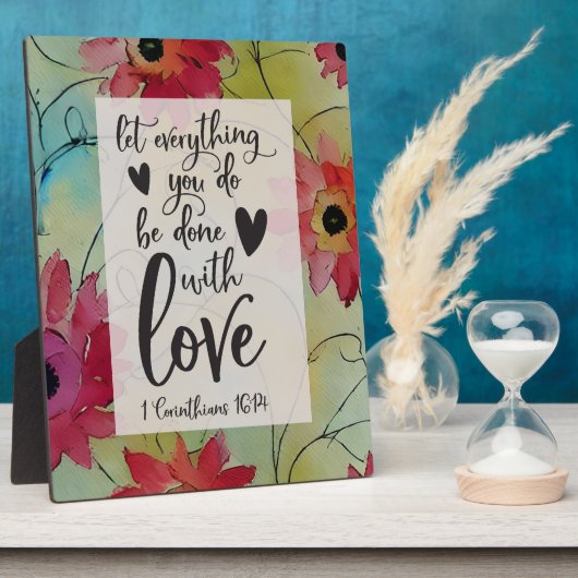 1 Korintiërs 16 14 Laat alles in liefde gebeuren Fotoplaat (Zijkant)