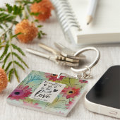 1 Korintiërs 16 14 Laat alles in liefde gebeuren Sleutelhanger (Voorkant Rechts)