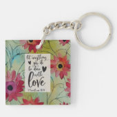 1 Korintiërs 16 14 Laat alles in liefde gebeuren Sleutelhanger (Achterkant)