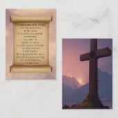 1 Korintiërs 1:18–19 KJV Kaarten - Dikke Kruis Visitekaartje (Voorkant / Achterkant)