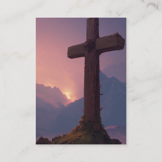 1 Korintiërs 1:18–19 KJV Kaarten - Dikke Kruis Visitekaartje (Achterkant)