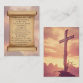 1 Korintiërs 1:18-19 KJV Kaarten - Splinterd Cross Visitekaartje (Voorkant / Achterkant)