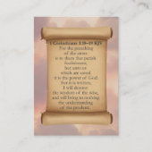 1 Korintiërs 1:18-19 KJV Kaarten - Splinterd Cross Visitekaartje (Voorkant)