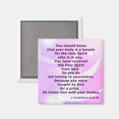 1 Korintiërs 6:19-20 Magneet (Voorkant / Achterkant)