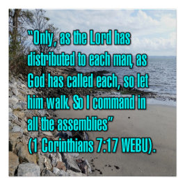 1 Korintiërs 7:17 WEBU Perfect Poster