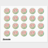 1 Korintiërs Roze Calla Lelie Bloemen Schriftuur Ronde Sticker (Vel)