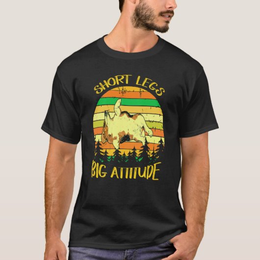 1 Korte poten Grote attitude Schattige Beagle T-shirt (Voorkant)