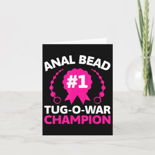 #1 Kral Tug O War Kampioen Funny Volwassene Humor  Kaart (Voorkant)