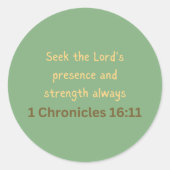 1 Kronieken 16:11 Ovale Stickers (Voorkant)