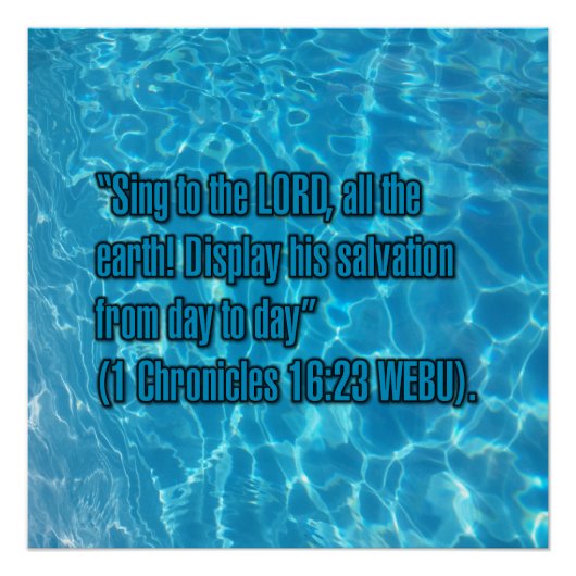 1 Kronieken 16:23 WEBU Perfect Poster (Voorkant)