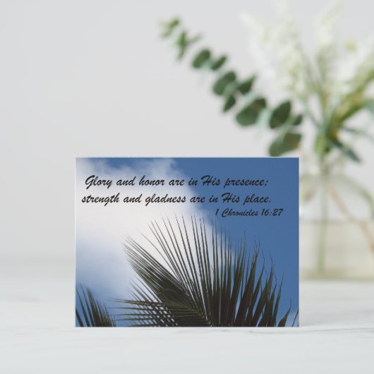 1 Kronieken 16:27 Briefkaart (Staand voorkant)