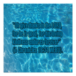 1 Kronieken 16:34 WEBU Perfect Poster