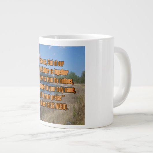 1 Kronieken 16:35 WEBU Mok (Voorkant rechts)