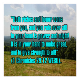 1 Kronieken 29:12 WEBU Perfect Poster