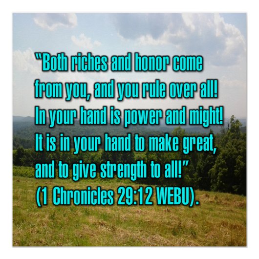 1 Kronieken 29:12 WEBU Perfect Poster (Voorkant)