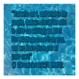 1 Kronieken 29:14 WEBU Perfect Poster