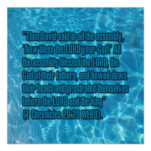 1 Kronieken 29:20 WEBU Perfect Poster (Voorkant)