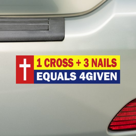 1 KROSS PLUS 3 NAILS EQUALS 4GEGEVEN BUMPERSTICKER (Op auto)