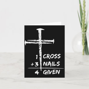 1 kruis 3 spijkers vergeven christelijk paasgesche kaart