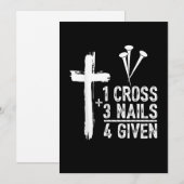 1 Kruis 3 Spijkers Vergeven Jezus Christelijk Pase Feestdagenkaart (Voorkant / Achterkant)