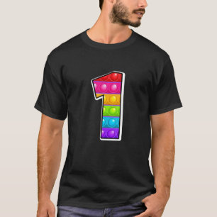 1 Kutest Capital Letter 1 Alphabet Funny Poppin Ki T-shirt