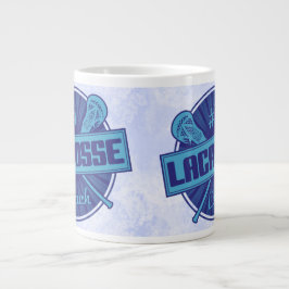 #1 Lacrosse Coach (blauw) Jumbo-Mok Grote Koffiekop