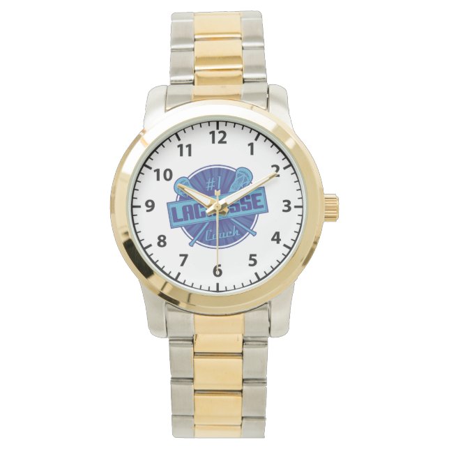 #1 Lacrosse Coach Polshorloge, horloge stijl keuze (Voorkant)