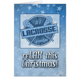 #1 Lacrosse Grandpa kerstKaart,