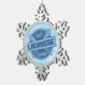 #1 Lacrosse Opa Kerstboomornament Tin Sneeuwvlok Ornament (Rechts)