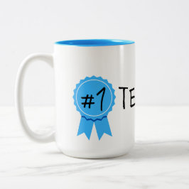 #1 Leraar Tweekleurige Koffiemok