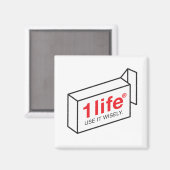 1 Levensmagneet Magneet (Voorkant / Achterkant)