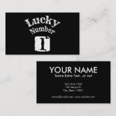 1 - Lucky Number 1 Luck Visitekaartje (Voorkant / Achterkant)